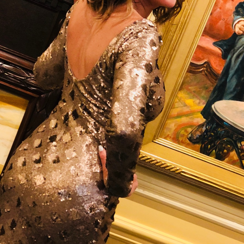 Gold cocktail dress